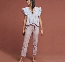 Anthropologie The Wanderer Pink Utility Belted Pants Size 25 Mauve
