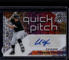2021 Panini Mosaic #QPA-AV Andrew Vaughn Quick Pitch Autographs