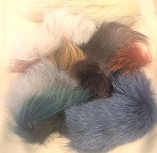 LOT OF MULTI COLORED DYED FOX FUR FLY FISHING 63