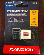 SanDisk ImageMate PRO 128GB microSDXC UHS-I V30 A2 250MB/s Adapter NEW