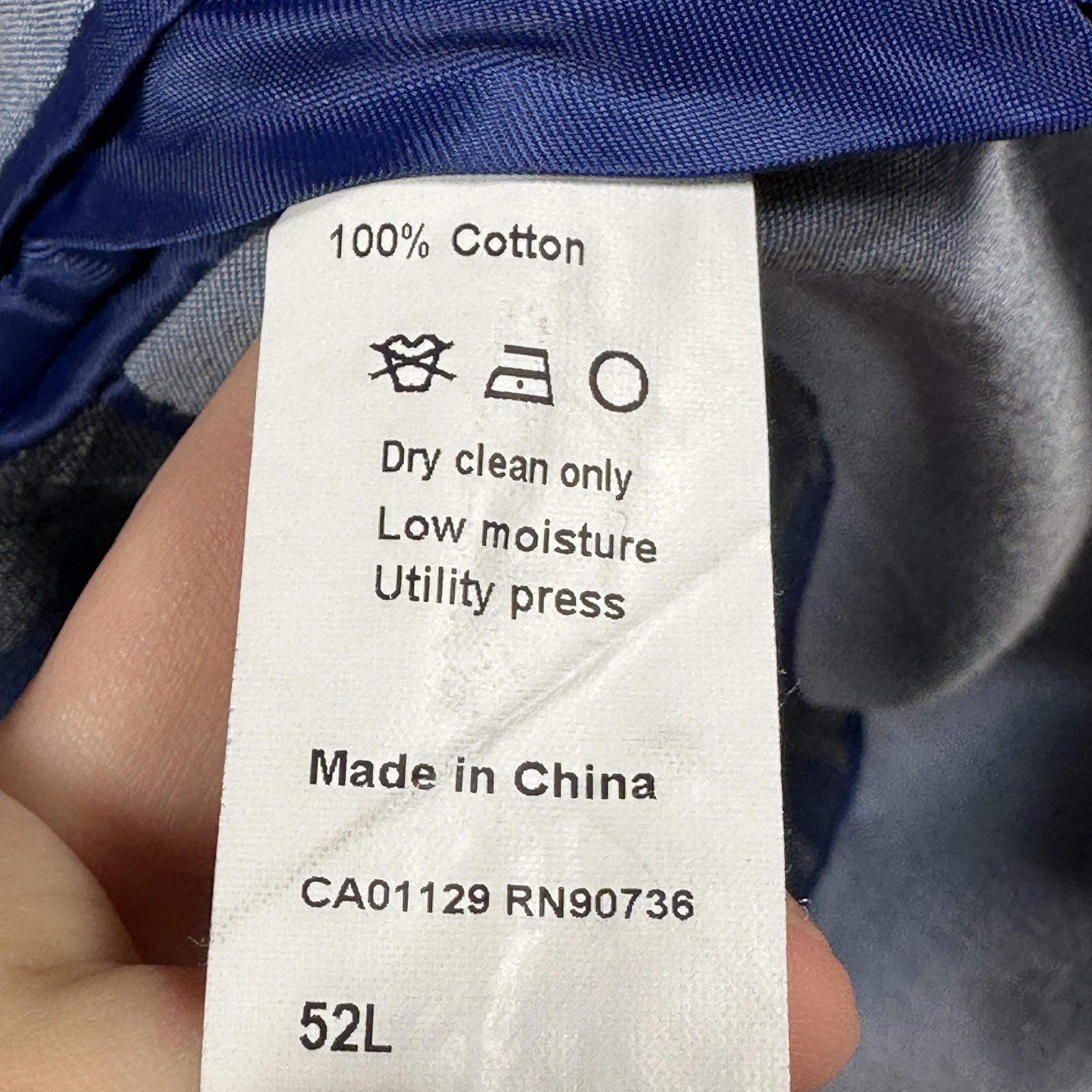 Tallia Blazer Jacket Mens 52L Gray Blue Floral Print Sport Coat Two Button