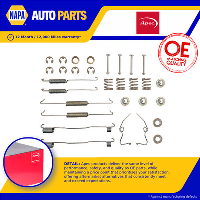 Brake Shoe Fitting Kit fits LDV SHERPA 2.0D Rear 86 to 89 BA20 Apec Quality New