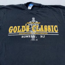 Vintage Gold's Gym Shirt Mens Large Bodybuilding Howell NJ Fruit of the Loom 90s