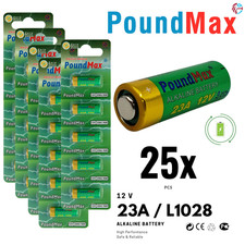 25 x 15 x A23 Battery ? 12V ?  Ideal for Car Remotes & Security Devices PoundMax