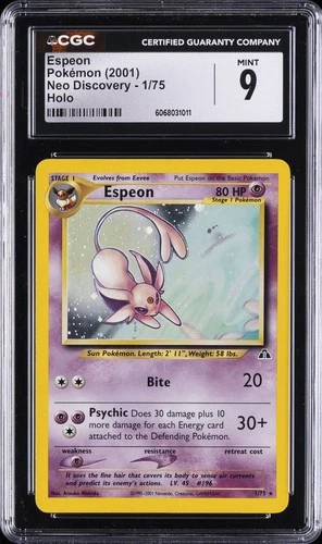 2001 POKEMON NEO DISCOVERY HOLO #1 ESPEON CGC 9