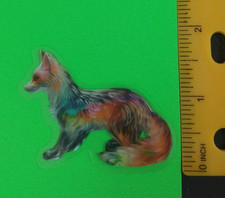Beautiful Red Fox Colorful Animal Transparent Sticker AL