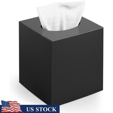 Modern Acrylic Tissue Box Cover Stylish Bathroom Organizer Home Office Decor New