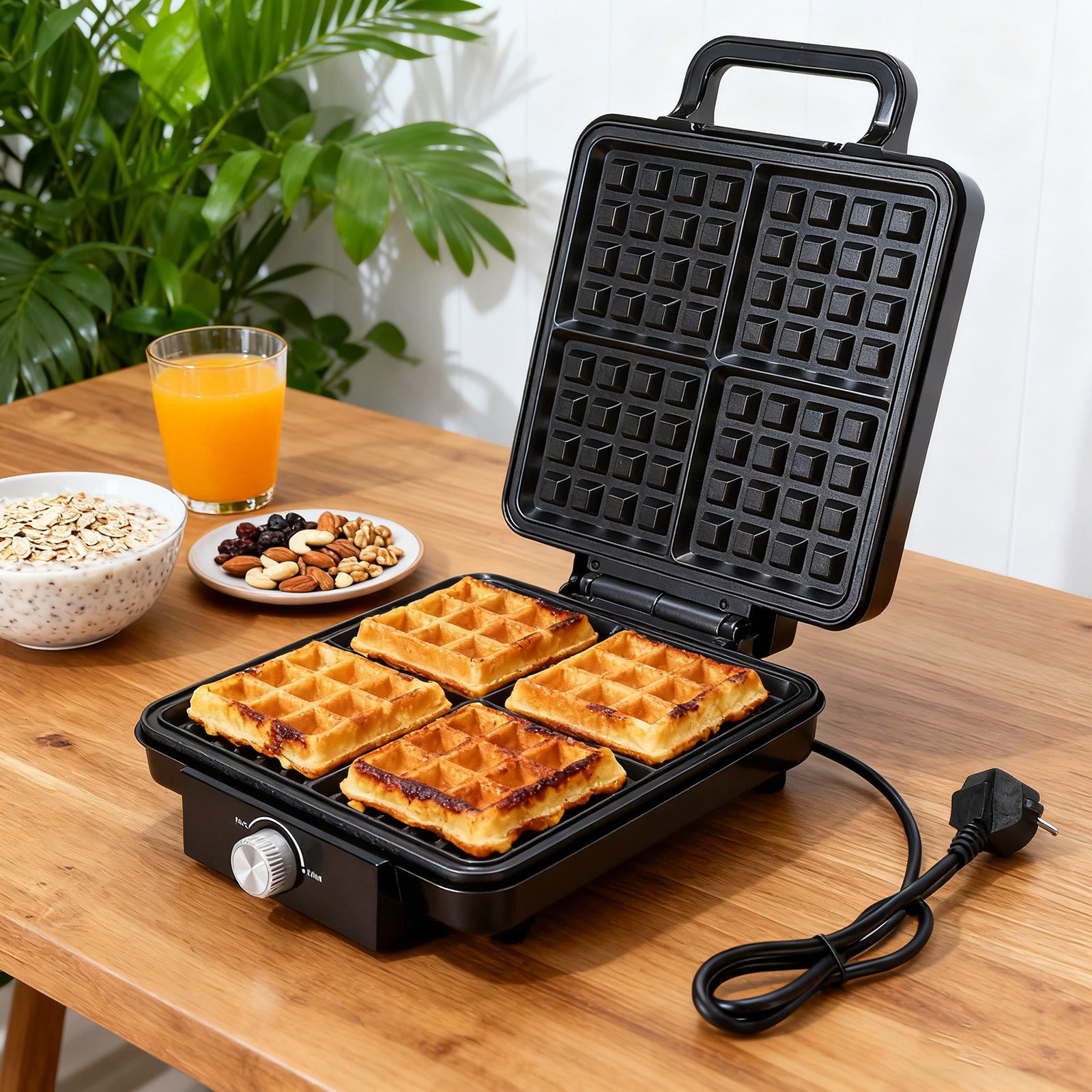EU Plug Bread Breakfast Maker Multifunction Waffle Iron