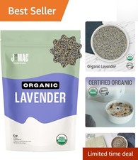 Organic Lavender Flower 4 oz - Culinary  Decorative Dried Lavender Buds