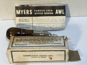 Meyers Famous Lock Stitch Sewing Awl  Original Box w Instructions