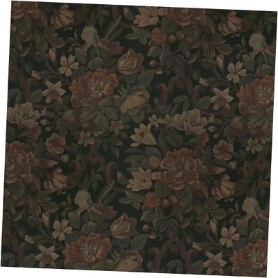  Vintage Wallpaper Peel and Stick Floral Wallpaper 16.1'' x 78.7'' Dark Green