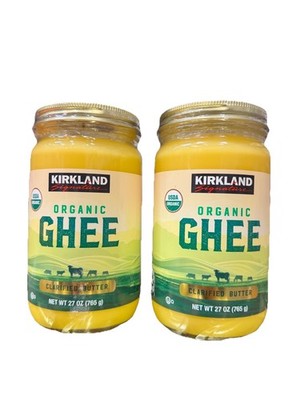 2 PACK Kirkland Signature Organic Ghee, Clarified Butter, 27 oz (765g) FREE SHIP