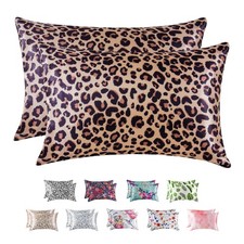 Satin Pillowcase for Hair and Skin, Silk Satin Pillowcase 2 Pack, Queen Size ...