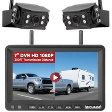 Wireless Backup Camera - Rv Backup Camera with HD 7" Monitor - Dual Back Up