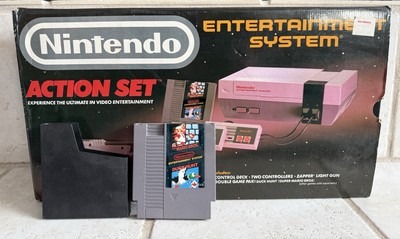 Nintendo Entertainment System Action Set (1985) CIB + Super Mario & Duck Hunt