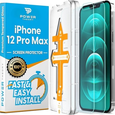 2PCS Screen Protector for iPhone 12 Pro Max Tempered Glass Case Friendly Anti-Sc