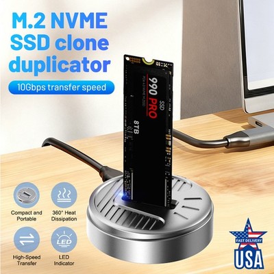 M.2 NVME SSD Case Hard Drive Reader M.2 To USB C 3.1 SSD Docking Station 10Gbps