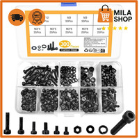 M3 Schrauben Muttern Set 300 Stueck Innensechskant Mit Box Sortiment Stahl