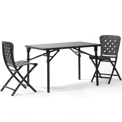 NARDI Garten & Balkonset Campingset  ZIC-ZAC klappbare Gartenmöbel Set 2+1 Antra