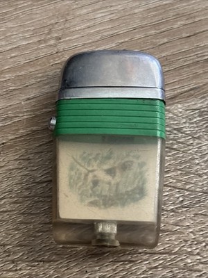 Vintage Scripto Vu Lighter Deer Outdoor Scene Pointer Dog  (Good Shape)