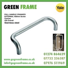 YALE 32mm Offset D Bar Pull Handle, 430mm Length, 400mm Screw centres, TGHCEX