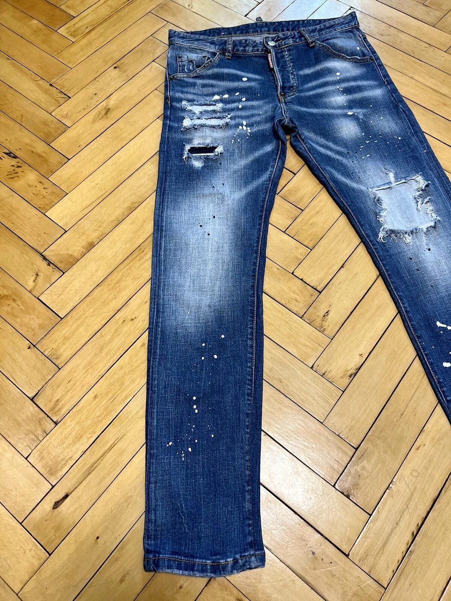 Dsquared2 Men’s “Classic Kenny Twist” Jeans Blue Size W32 Made In Italy