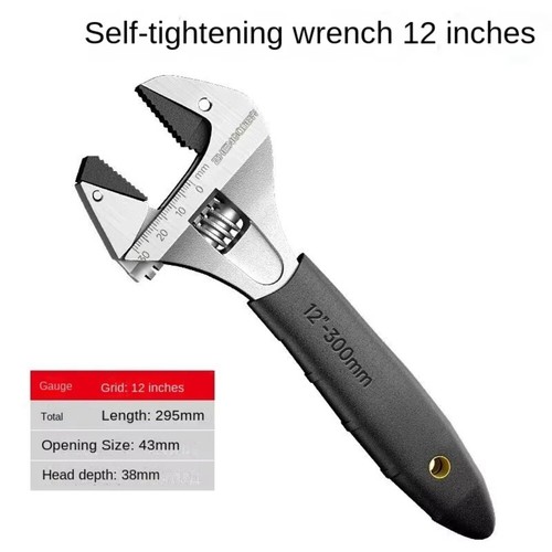 8/10/12Inch Adjustable Ratcheting Wrench Self Tightening Wrench Tool - Picture 15 of 15
