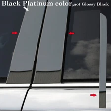 2011-2019 Ford Explorer no key cut BLACK PLATINUM STAINLESS STEEL Pillar Posts