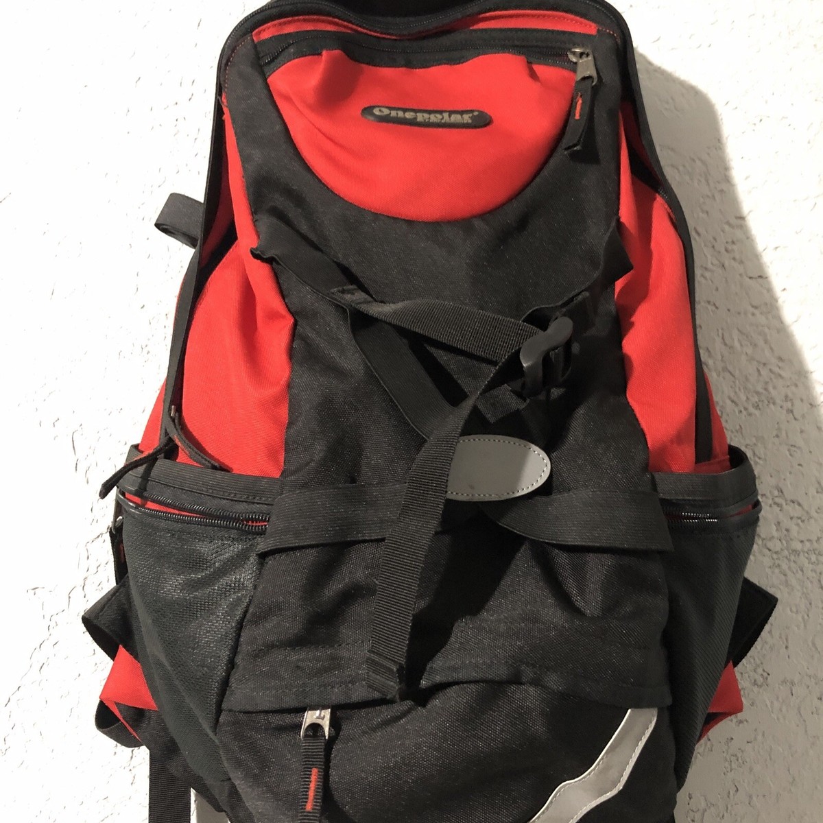 ONE POLAR Performance Backpack Black Red Bag CAMPING School Work