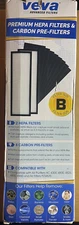Veva HEPA Filter B Replacement 2 HEPA Filter/8 Carbon PreFilters for GermGuadian