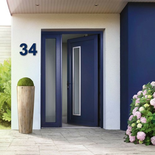 HOUSE NUMBER 2 Arial Acrylic Large Floating Cool Stylish Modern Gloss Black DIY - Picture 8 of 74