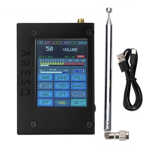 ARESQ AQ1 All Band Radio Receiver FM LW MW SW-SSB Si4732 Chip 2,8 cala Ekran dotykowy - Zdjęcie 2 z 7