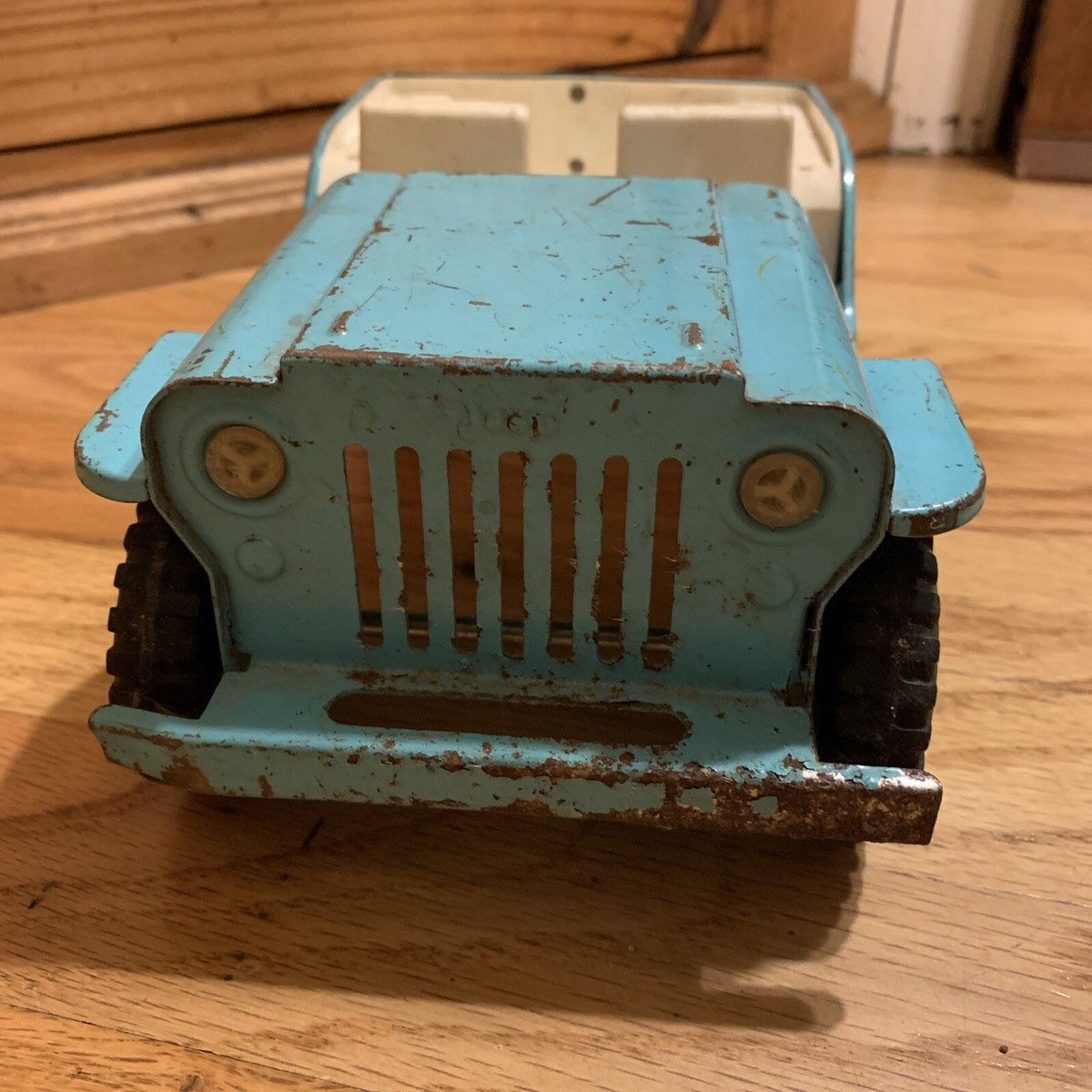 Vintage 1960's TONKA Pressed Steel Turquoise Jeep