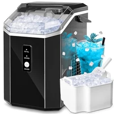 Kismile 35lbs/24H Nugget Ice Maker Countertop One-Click Operation