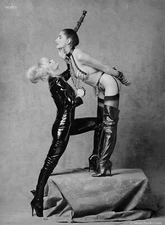 A&O 35901.01 Female Art Models in Leather Signed B&W Photo by Craig Morey