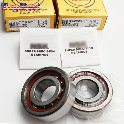 New Super Precision Spindle Bearings for NSK 7203CTRDULP4Y Abec-7 Set of Two