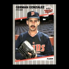 German Gonzalez 1989 Fleer Rookie Minnesota Twins #113 R322D 13