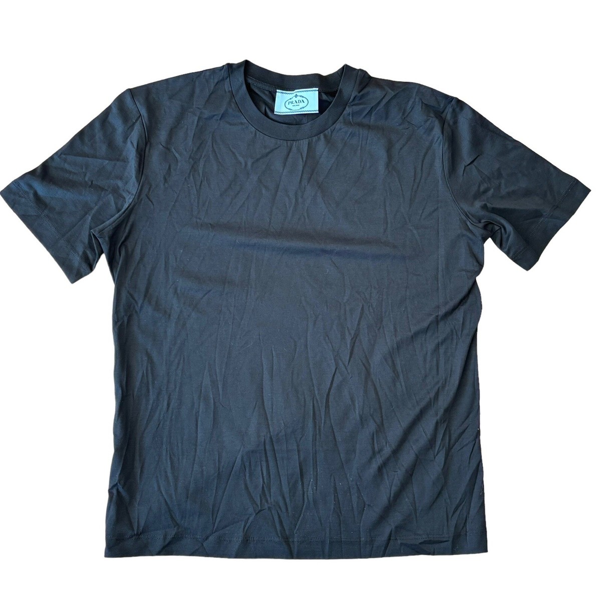PRADA◆2023/クルーネックTシャツ/S/ブラック/黒/無地/DNA976 S221 11G0 楽天市場】プラダ PRADA クルーネック Tシャツ ブラック メンズ