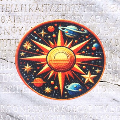 Solar System Patch Iron-on Applique Space Badge, Sun & Planets, Stars, Galaxy