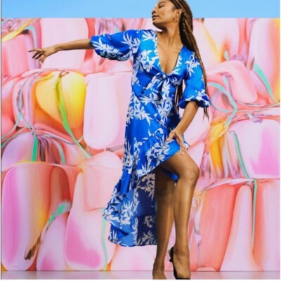 blue romper dress Erica - Light Blue, Large | Hazel and Olive Size:L(12) sizing:8.12.L Sash may be tied Jovani 03570 Light Blue