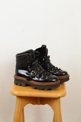 Moncler Grenoble Hiking Boots Patent Leather Size 35