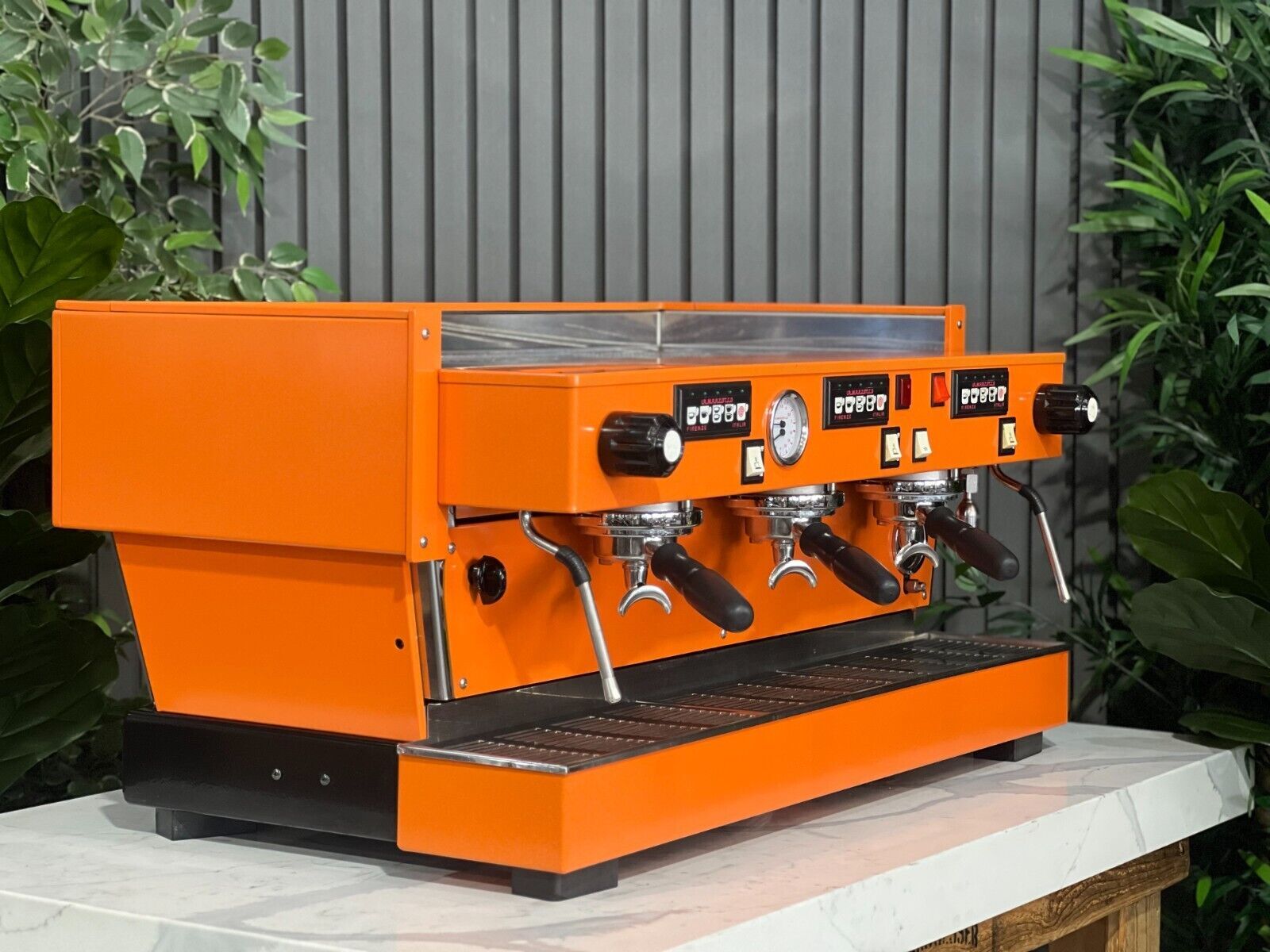 LA MARZOCCO LINEA CLASSIC 3 GROUP ESPRESSO COFFEE MACHINE BURNT ORANGE
