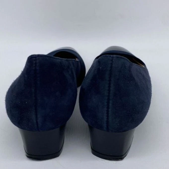 Zapatos cómodos suela francesa FS/NY para mujer 36 EE. UU. TALLA 6 azul gamuza tacones informales damas Foto 3 de 4