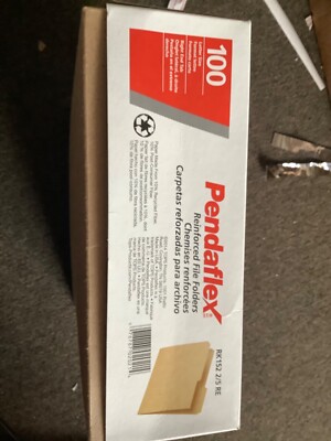 Pendaflex File Folder - Letter Size  2/5 Cut Tab - 100 folders
