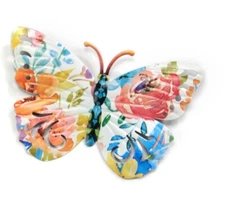 HOME GARDEN POOL YARD - BUTTERFLY WALL DECOR 71786623 PASTEL MULTI 5.5" X 4" NEW