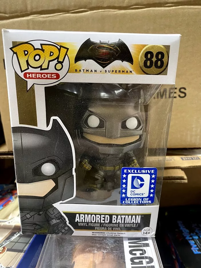 Rare Armored BATMAN Funko POP Vs. Superman DC Legion Of Collectors  Exclusive #88