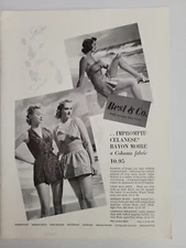 1939 women's Cohama fabric swimsuit Best & Co clothing vintage fashion  ad