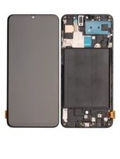 Replacement LCD Assembly With Frame Samsung A70 A705 Without Fingerprint Scanner