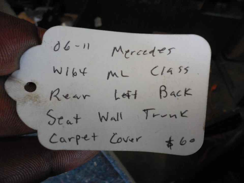06-11 Mercedes-Benz W164 ML350 ML550 Assento Traseiro Esquerdo Tampa de Tapete de Parede - Imagem 4 de 4