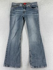 Mossimo Pants Women 13 Blue Denim Jeans Flared Mid Rise Cotton Blend 30x29